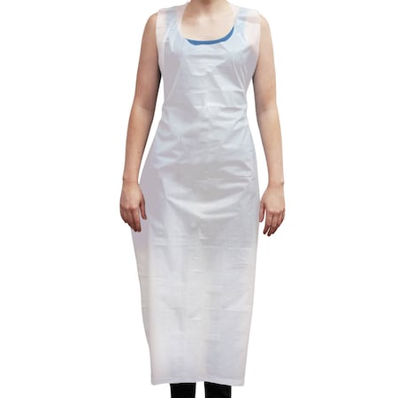 Safe Handler Disposable Poly Aprons Waterproof, 1.21 Mil Thickness, (50-Pack) BLSH-HDS-CPE-AP1W-50